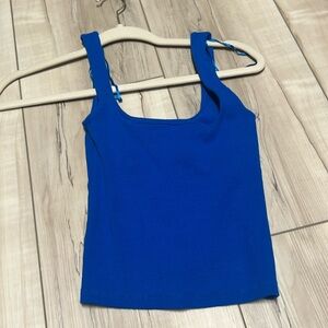 Bright blue tank